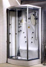 Sistema de sauna, ducha y masajeador a presión.